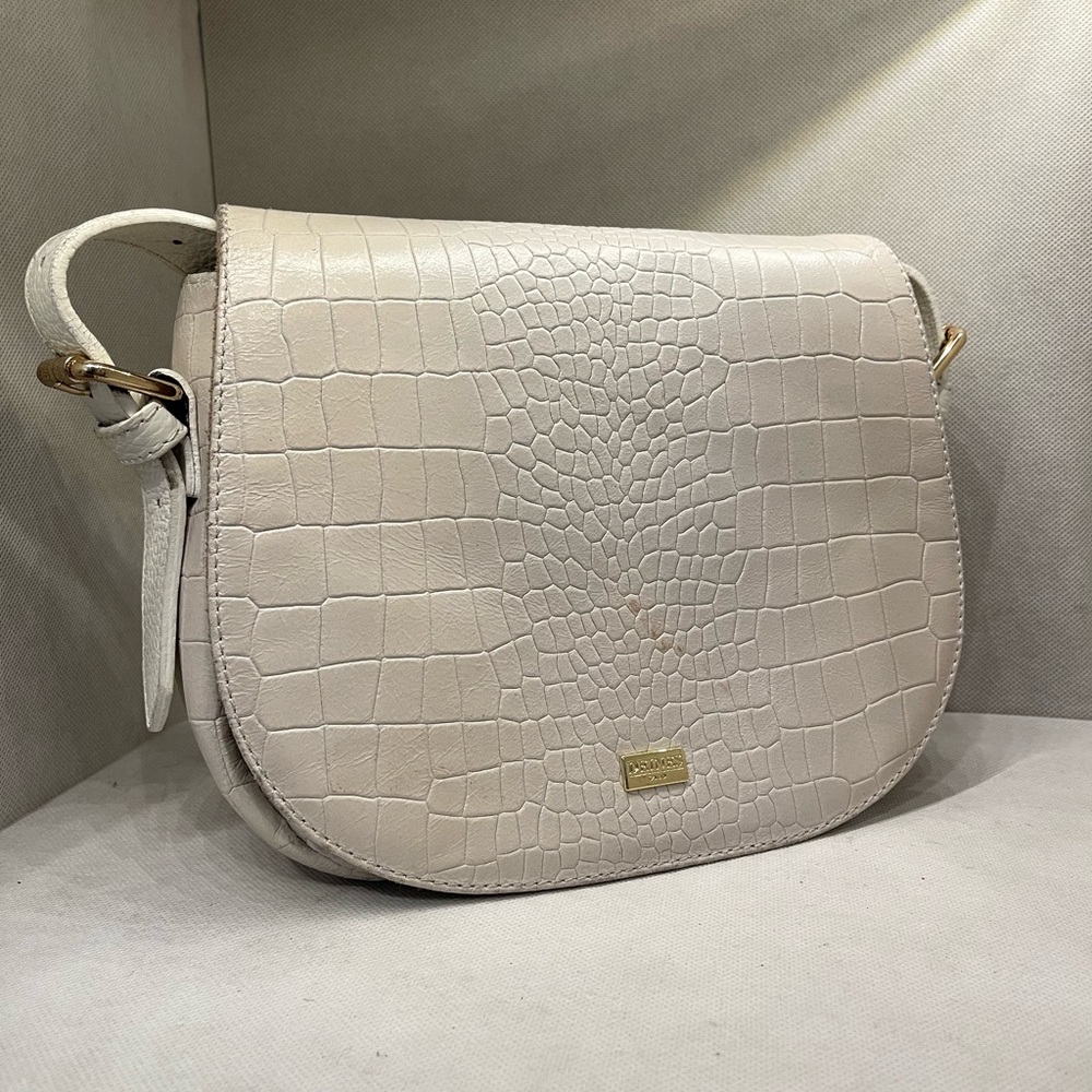RARE White Leather Deines Bag from Spain!